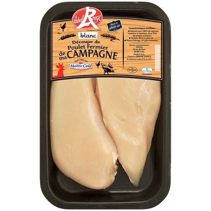 Filet de poulet fermier Label Rouge