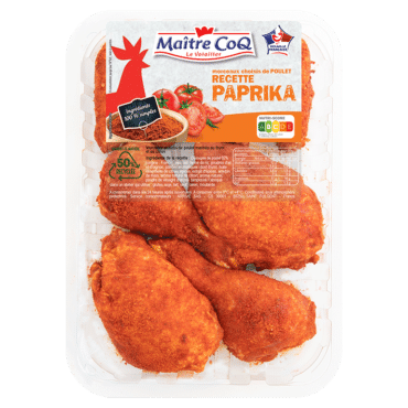 Cuisses de poulet découpées au Paprika