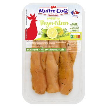 Aiguillettes de poulet marinées au Thym et Citron