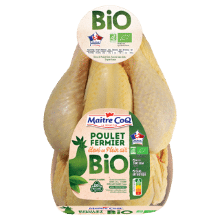 Poulet fermier bio élevé en plein air Maître CoQ
