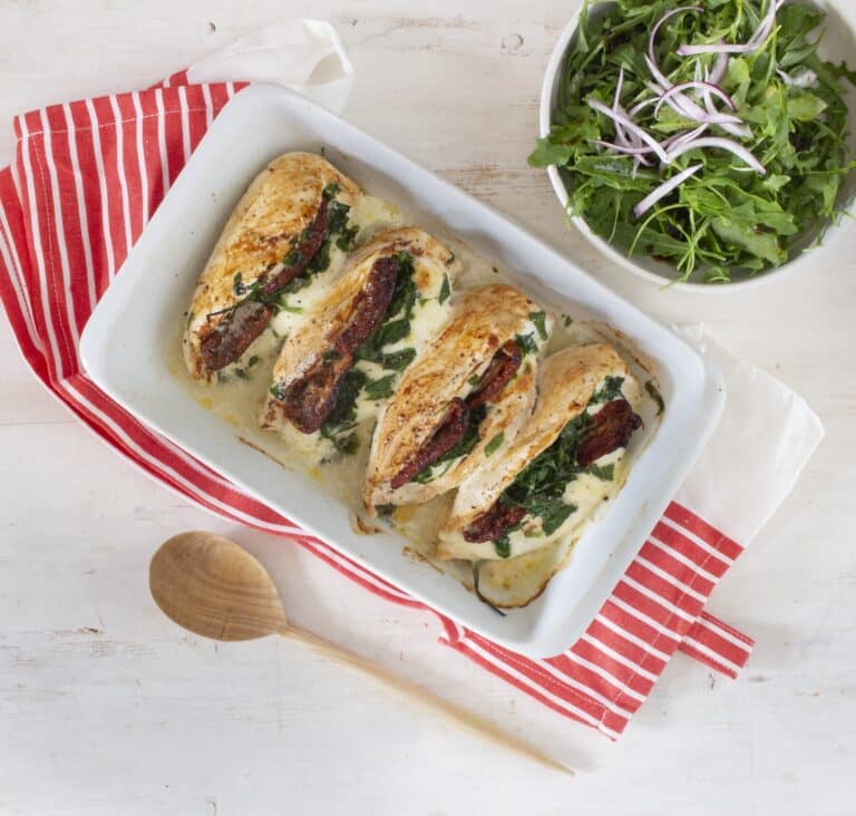 Filets-de-poulet-épinards-mozzarella