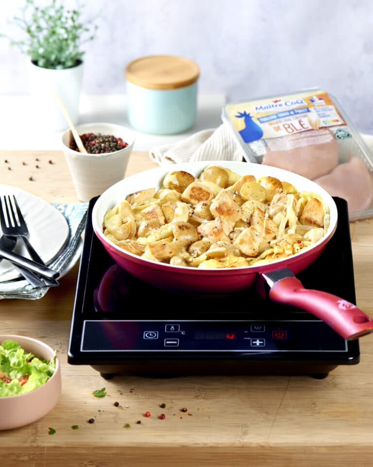 tartiflette au poulet a la poêle