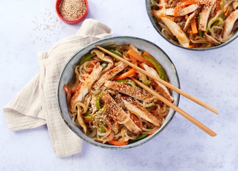 Japchae à la dinde